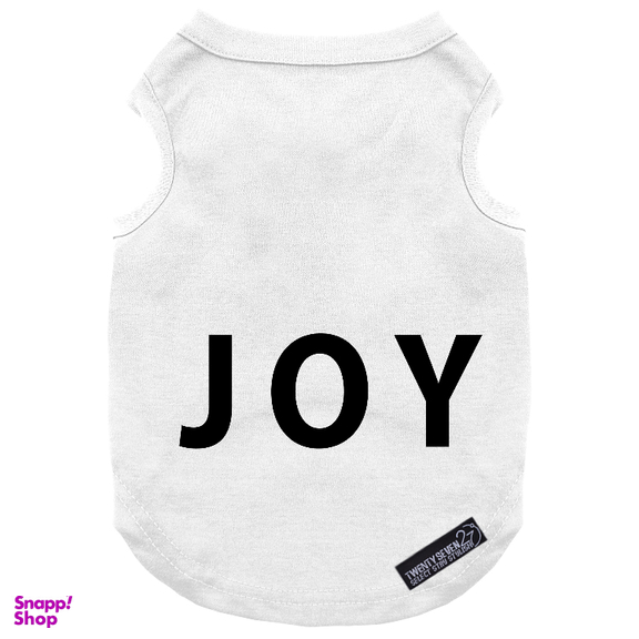 لباس سگ و گربه 27 طرح Joy کد MH1348 رنگ سفید