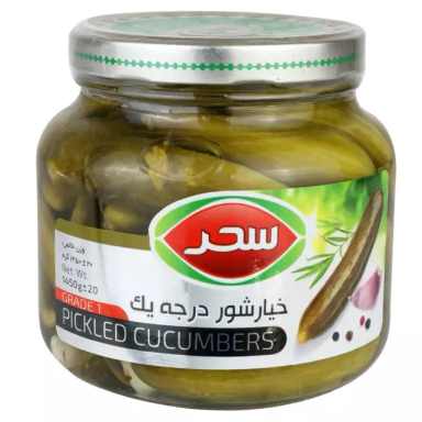 خیارشور درجه یک سحر وزن 1450 گرم