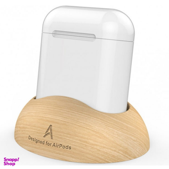 استند چوبی رومیزی ایرپاد آهااستایل مدل PT16 Stand مناسب Airpods 2nd Generation