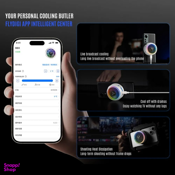 فن خنک کننده موبایل فلای دیجی مدل B8X