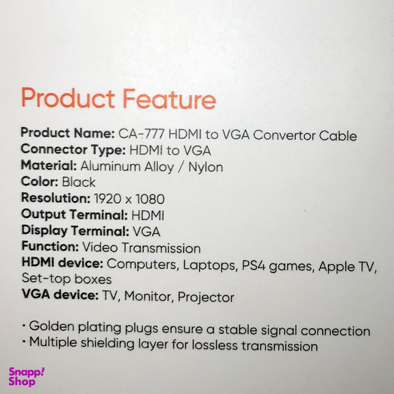 کابل HDMI به VGA مک دودو مدل CA-777 طول 2 متر
