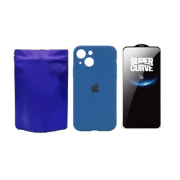 کاور گوشی موبایل مدل M-B Silicon طرح محافظ لنز دار مناسب اپل iPhone 15 به همراه محافظ صفحه نمایش Super Curve
