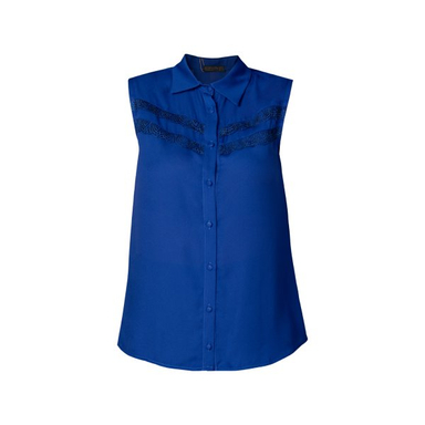 تاپ زنانه برنس مدل دوروتی رنگ آبی کاربنی