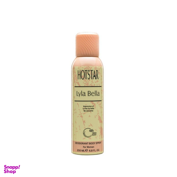اسپری دئودورانت زنانه هات استار مدل Lyla Bella حجم 200 میلی لیتر