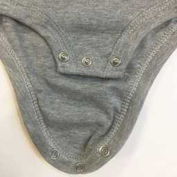 بادی نوزادی آرم پوش مدل یقه باز شو کد T001 رنگ طوسی