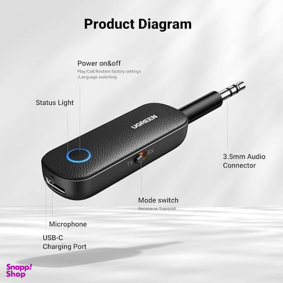 دانگل گیرنده و فرستنده صوتی بلوتوثی یوگرین مدل CM403 کد 80893
