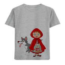 تیشرت آستین کوتاه بچگانه مدل شنل قرمزی D86