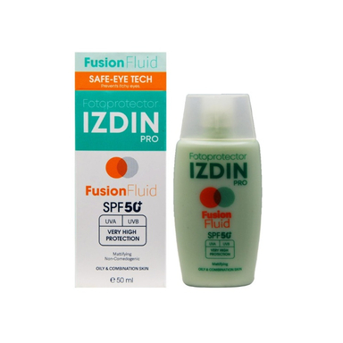 ضد آفتاب بی رنگ ایزدین مدل Fusion Fluid حجم 50 میلی لیتر