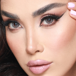 لنز فصلی بیوتی مدل N21OB شماره 206 رنگ طوسی روشن دور مشکی