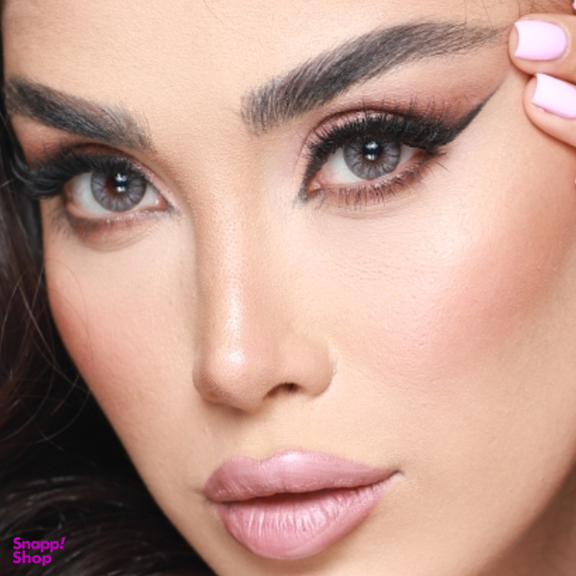 لنز فصلی بیوتی مدل N21OB شماره 206 رنگ طوسی روشن دور مشکی