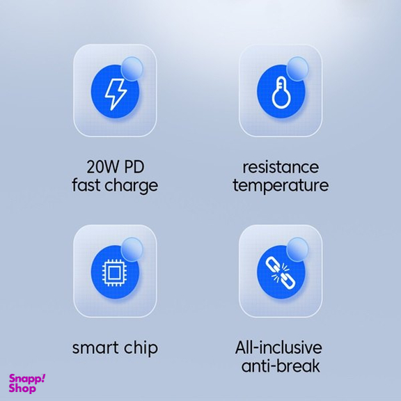 کابل تبدیل Type-C به Lightning توکی مدل 20W TQ-X03 طول 1 متر