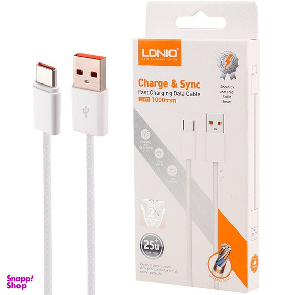 کابل فست شارژ Type-C الدینیو مدل LS901 طول 1 متر