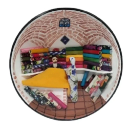 کاسه دیوارکوب حجیم سازی شده طرح نساجی کد 07