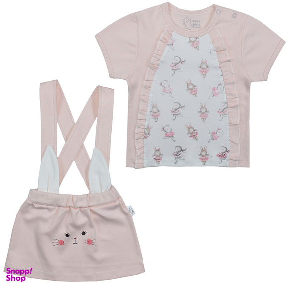 ست تی شرت و سارافون نوزادی اسپیکو مدل پارادایس کد 1