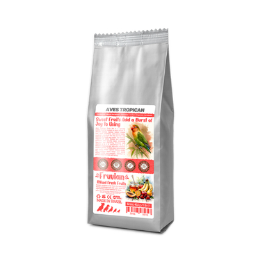 غذای طوطی سانان میکس میوه جات آوس تروپیکن مدل فرووین وزن 453 گرم