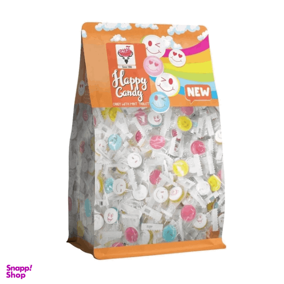 آبنبات هپی کندی میکس میوه با قرص نعنا آدرین وزن 1 کیلوگرم