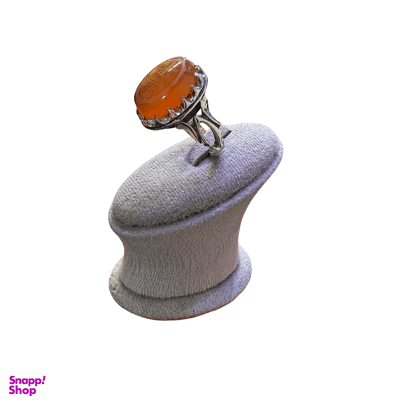 انگشتر نقره 925 عیار مردانه طرح عقیق خطاطی کد HOSS011