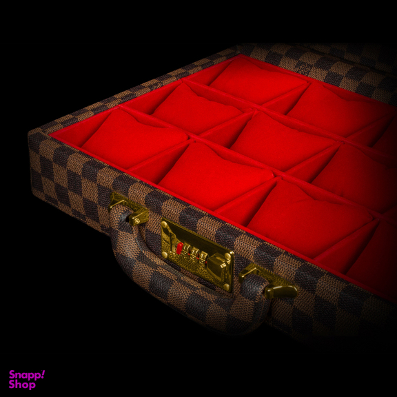 جعبه ساعت 12 خانه چرم طرح کیف سامسونتی کد TW-2481