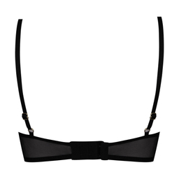 ست شورت و سوتین زنانه فیتن فرخ زادی مدل فنردار گیپور طرح دار کد 4952-5 رنگ مشکی