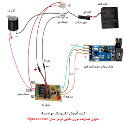 کیت آموزش الکترونیک مهندسیکا مدل ماژول شمارنده نوری مادون قرمز OPTO-017