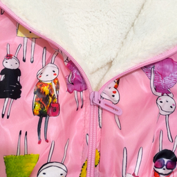 کاپشن دخترانه طرح عروسکی کد 125