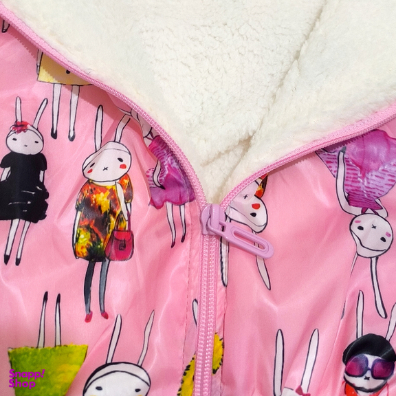 کاپشن دخترانه طرح عروسکی کد 125