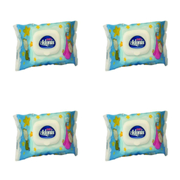 دستمال مرطوب کودک آدونیس مدل new چهار بسته 120 عددی