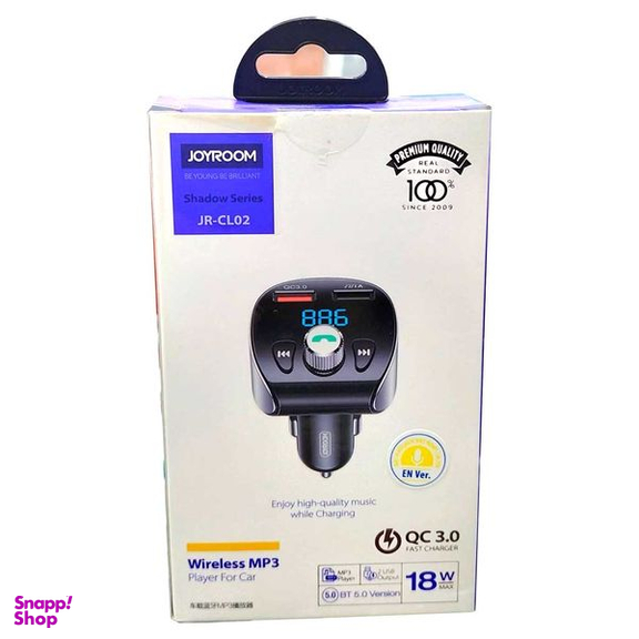 شارژر فندکی و پخش کننده اف ام خودرو جوی روم مدل JR-CL02 18W QC3.0