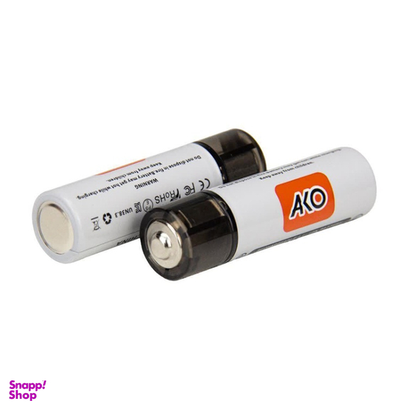 باتری قلمی شارژی آکو سری USB کد AA-01 بسته 2 عددی