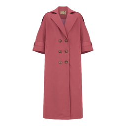 بارانی زنانه السانا مدل راوش کد 230516 رنگ صورتی