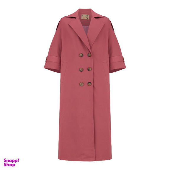 بارانی زنانه السانا مدل راوش کد 230516 رنگ صورتی