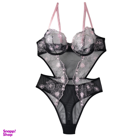 لباس خواب زنانه برتا مدل بادی توری فنردار کد 2300BS