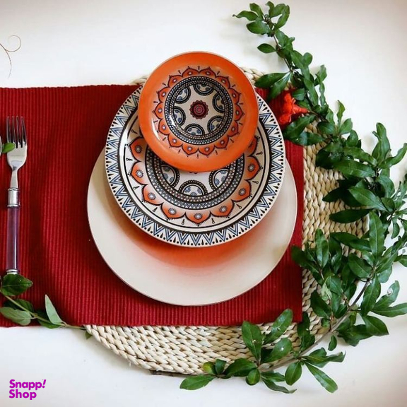 سرویس غذاخوری 25 پارچه آذین اوپال مدل گلکسی کد 147