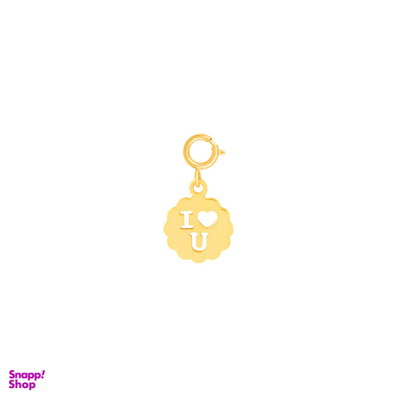 آویز گردنبند طلا 18 عیار زنانه پرسته مدل I LOVE YOU