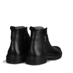 نیم بوت چرم طبیعی مردانه مونو کد J5525-001 رنگ مشکی