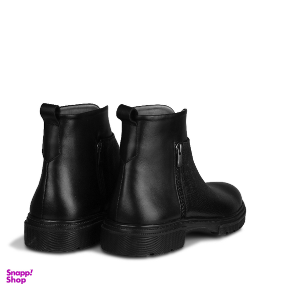 نیم بوت چرم طبیعی مردانه مونو کد J5525-001 رنگ مشکی