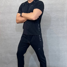 ست تیشرت شلوار ورزشی مردانه کد 1101 رنگ مشکی
