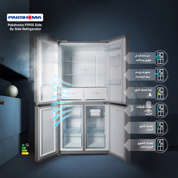 یخچال و فریزر ساید بای ساید 19 فوت پاکشوما مدل 4D RDP 530 W