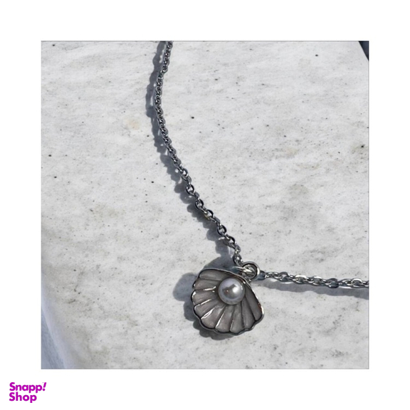 گردنبند زنانه مدل صدف و مروارید