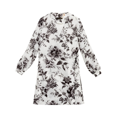 پیراهن زنانه برنس مدل ملورا رنگ مشکی سفید