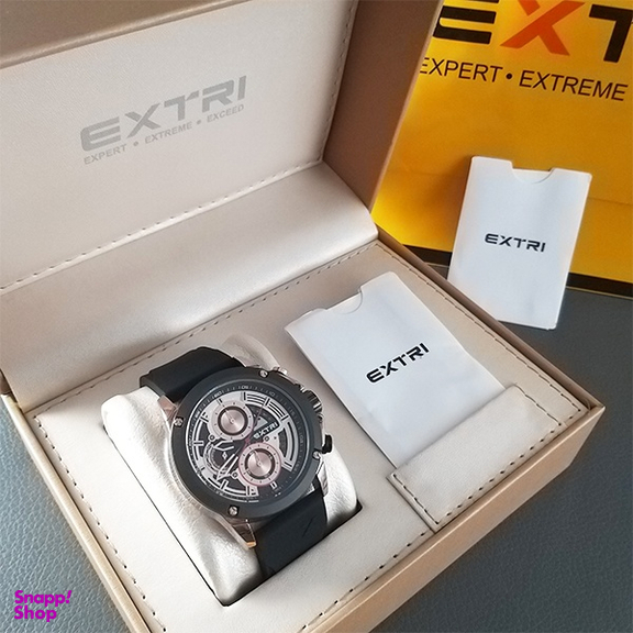 ساعت عقربه ای مردانه اکستری کد X6065-I رنگ مشکی رزگلد