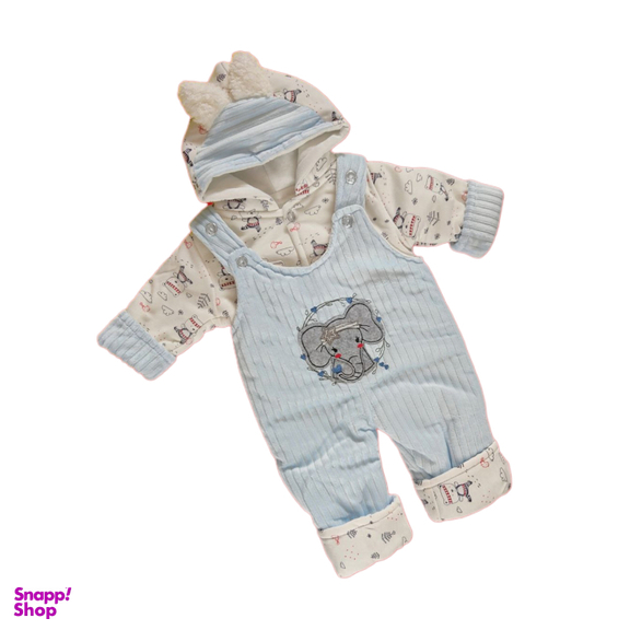 کاپشن نوزاد طرح فیل کد 224 رنگ آبی