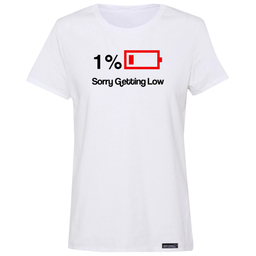 تیشرت زنانه 27 مدل Sorry Getting Low کد MH1058 رنگ سفید