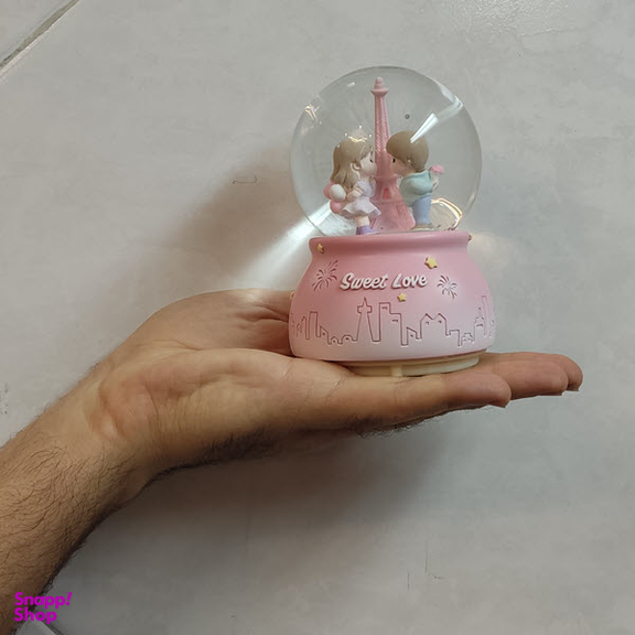 گوی موزیکال مدل چراغ دار طرح ایفل کد 122