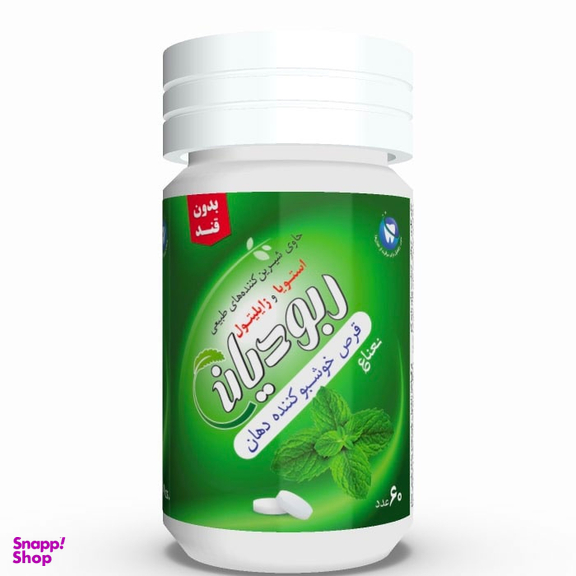 قرص خوشبو کننده دهان ربودیان طعم نعنا بسته 60 عددی