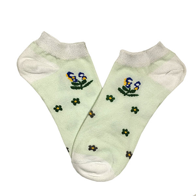 جوراب مچی زنانه طرح گل کد 2872