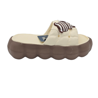 دمپایی زنانه زیتون مدل سارا 421700 رنگ کرم قهوه ای