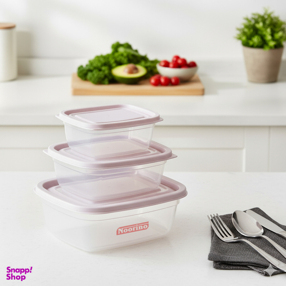 ظرف نگهدارنده نورینو مدل روژا کد 015 مجموعه 3 عددی