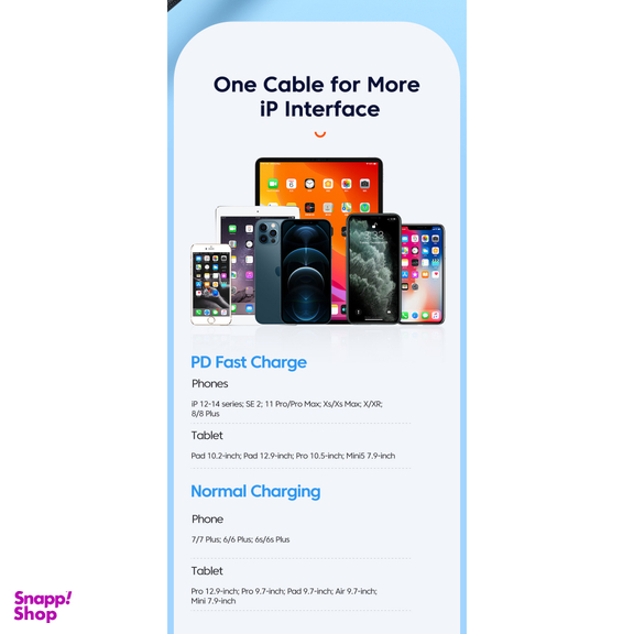 کابل تبدیل USB-C به Lightning توکی مدل TQ-X25 طول 2 متر