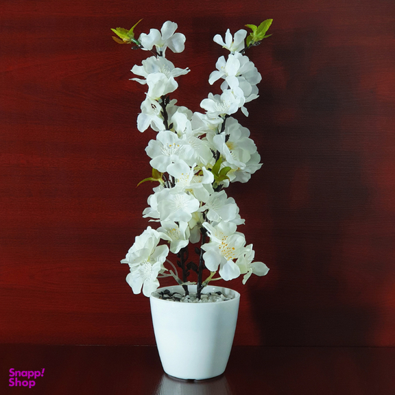 گلدان به همراه گل مصنوعی مدل بهاری